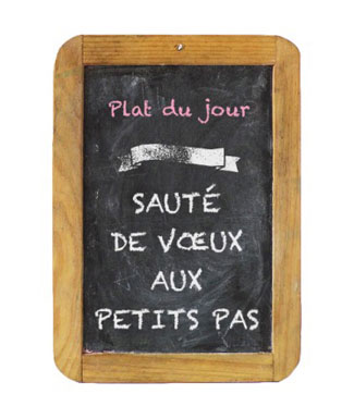 Sauté de vœux aux petits pas